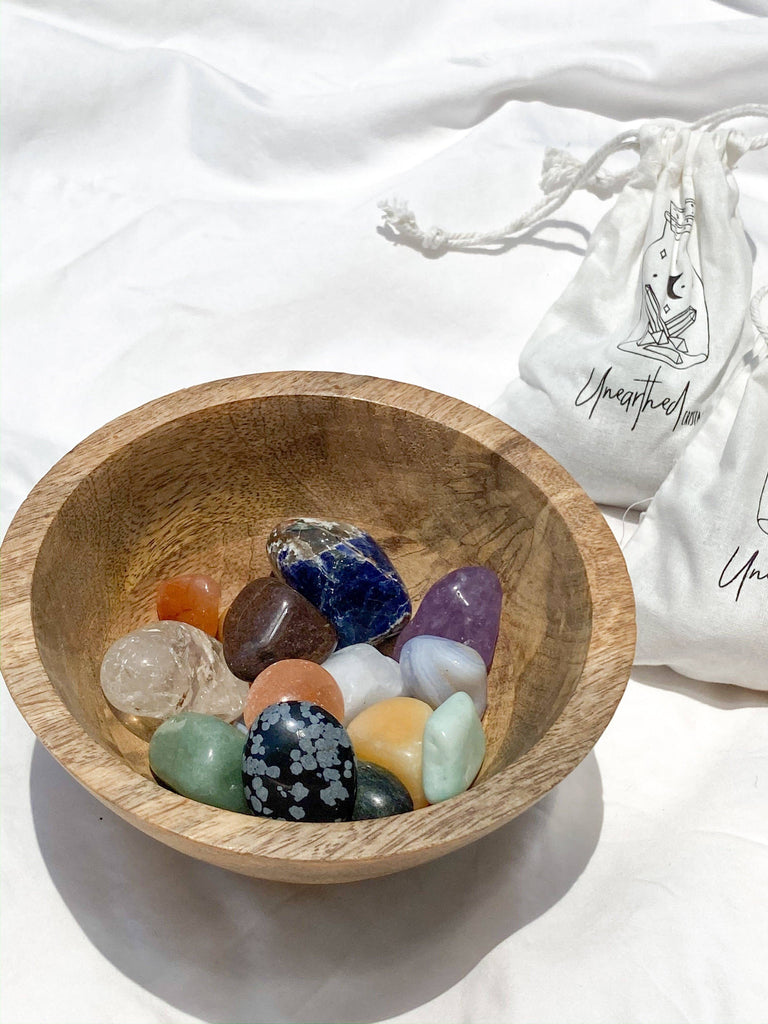 Tiny Human Essentials Pouch | Tumble Collection Starter - Unearthed Crystals