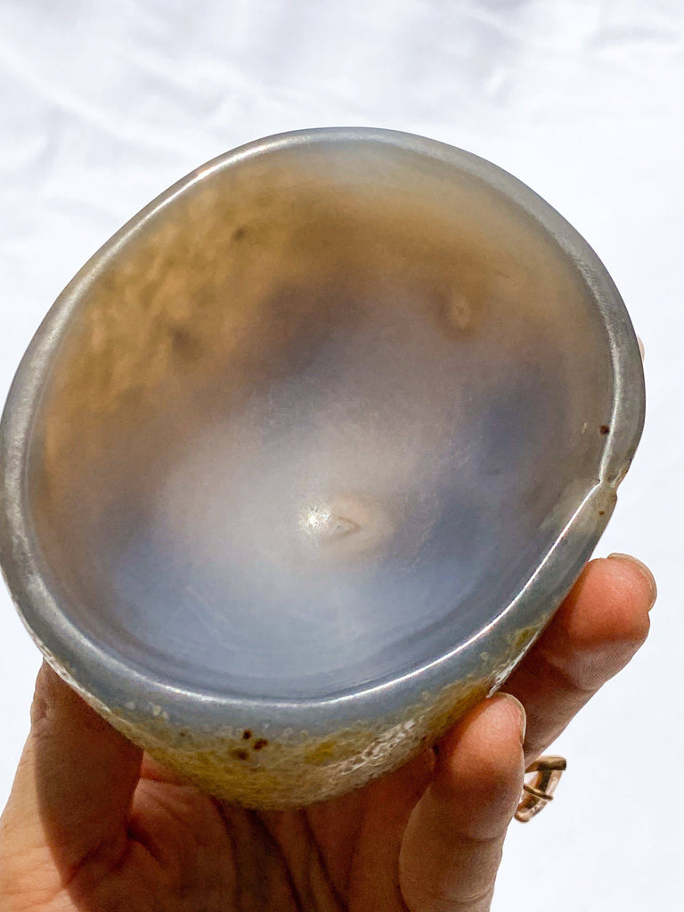 Natural Agate Carved Trinket Bowl - Unearthed Crystals