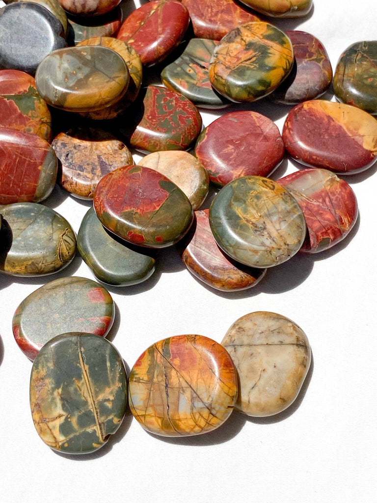 Cherry Creek Jasper Coin - Unearthed Crystals