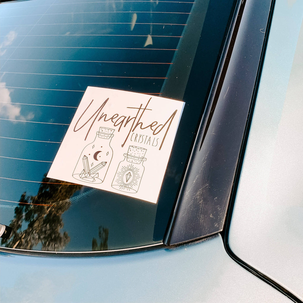 Unearthed Car Sticker | Bottled - Unearthed Crystals