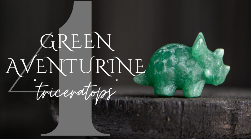 Day 4 | Green Aventurine Triceratops Carving