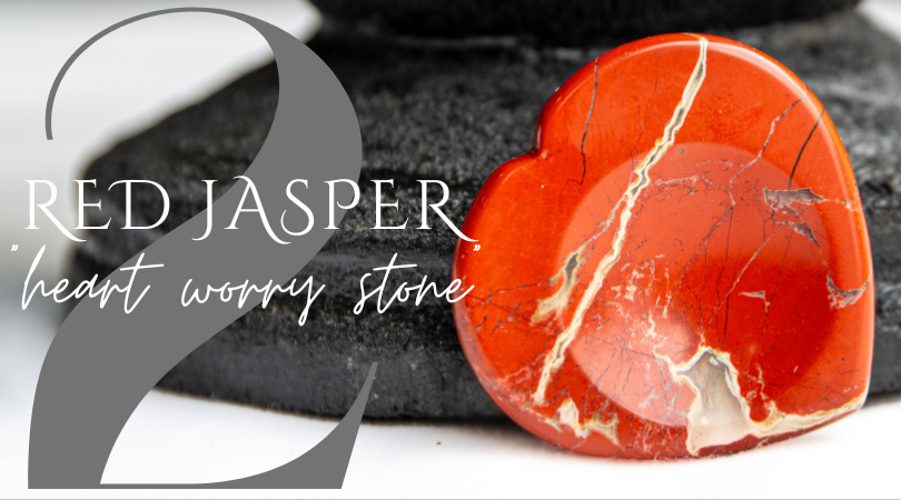 Day 2 | Red Jasper Heart Worry Stone