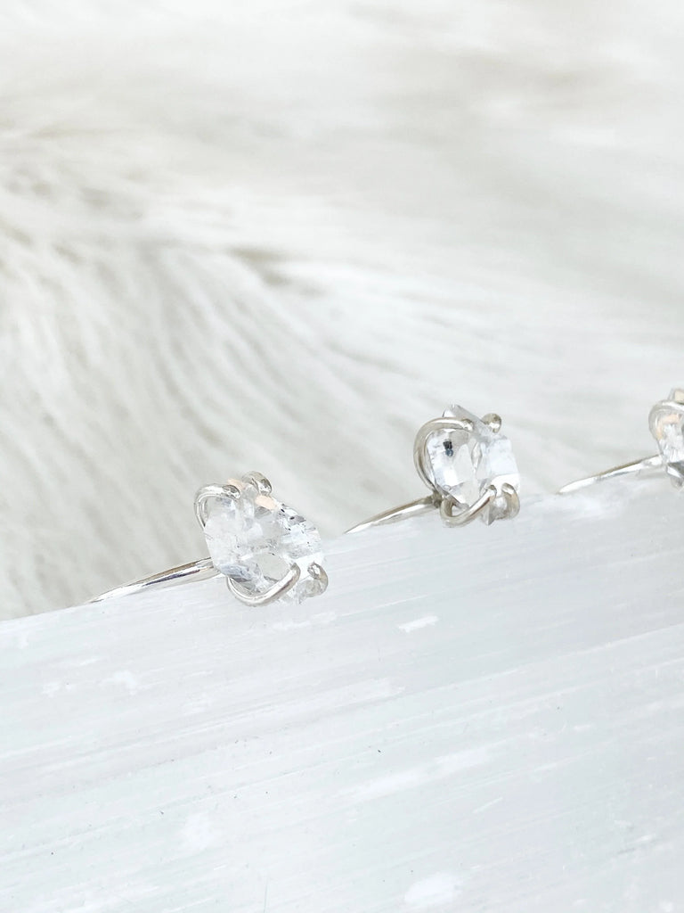 Herkimer Diamond Ring | Sterling Silver | Size 10 - Unearthed Crystals