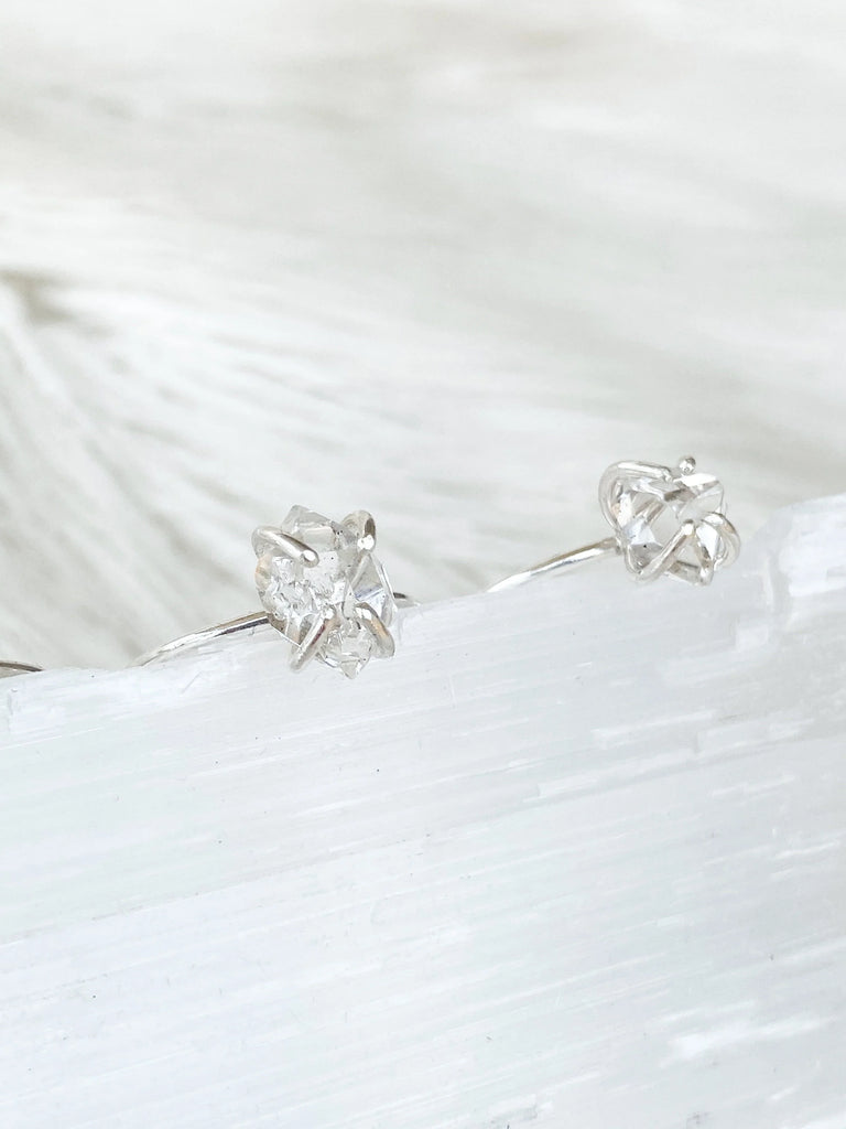 Herkimer Diamond Ring | Sterling Silver | Size 10 - Unearthed Crystals