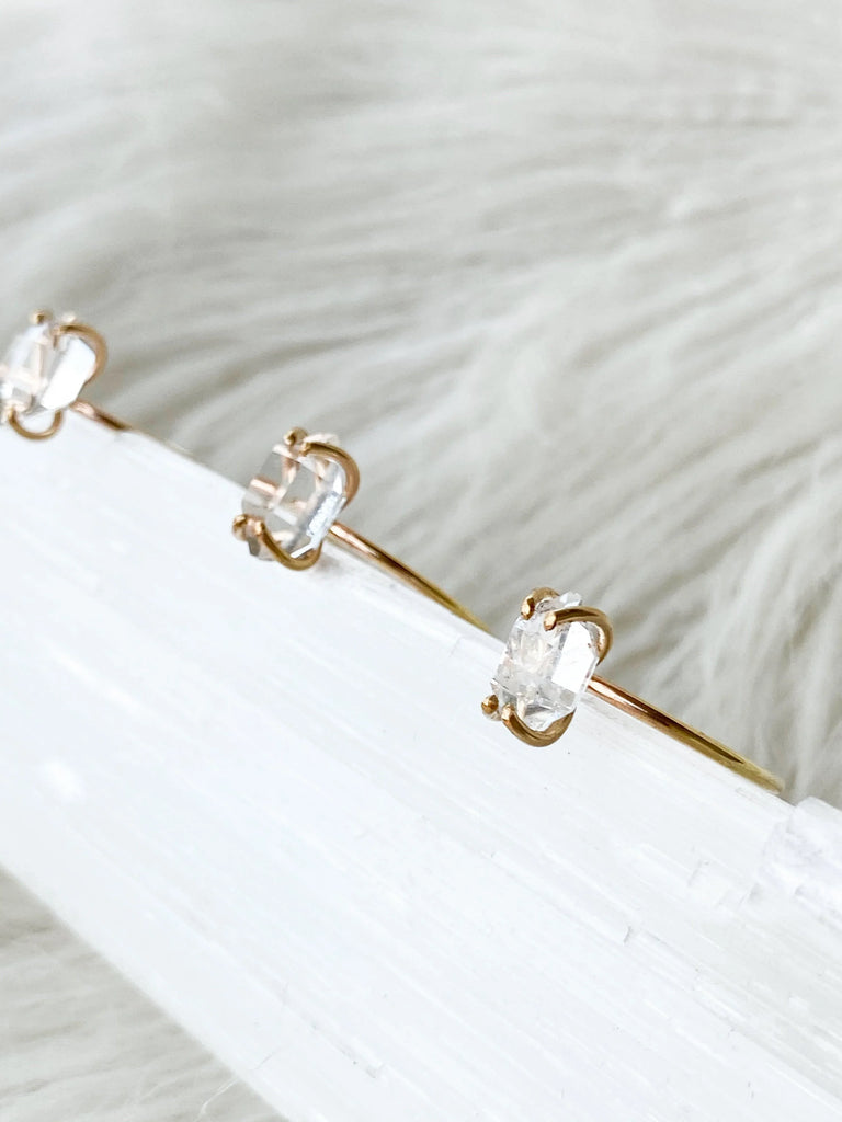 Herkimer Diamond Ring | Gold | Size 10 - Unearthed Crystals