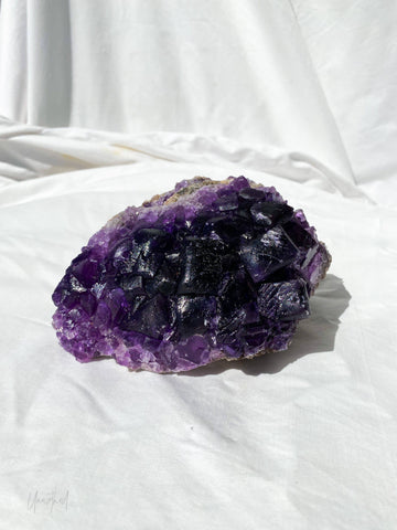 Purple Fluorite Cluster - Unearthed Crystals