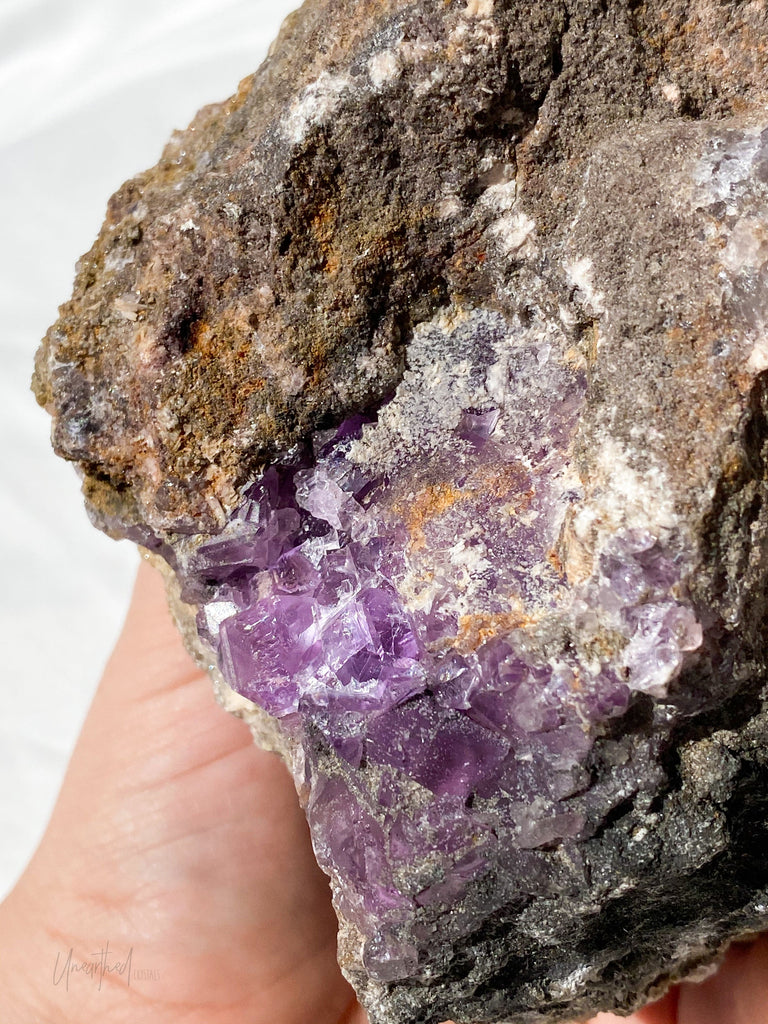 Purple Fluorite Cluster - Unearthed Crystals