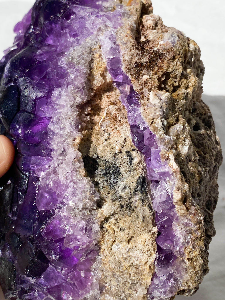 Purple Fluorite Cluster - Unearthed Crystals