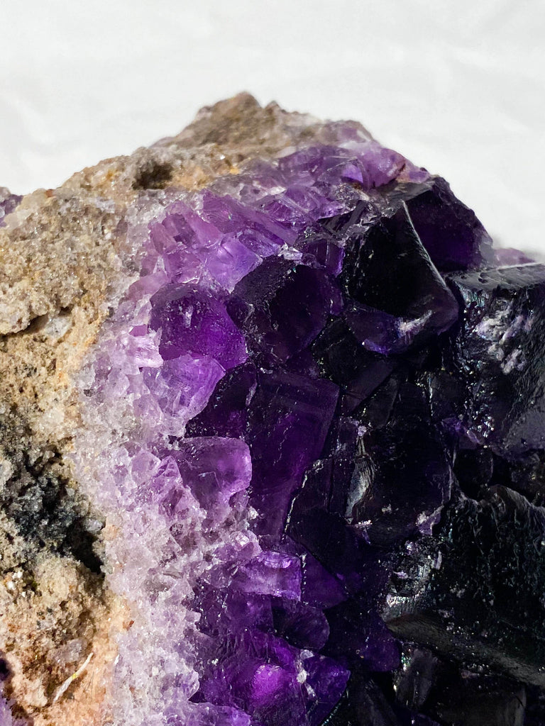 Purple Fluorite Cluster - Unearthed Crystals