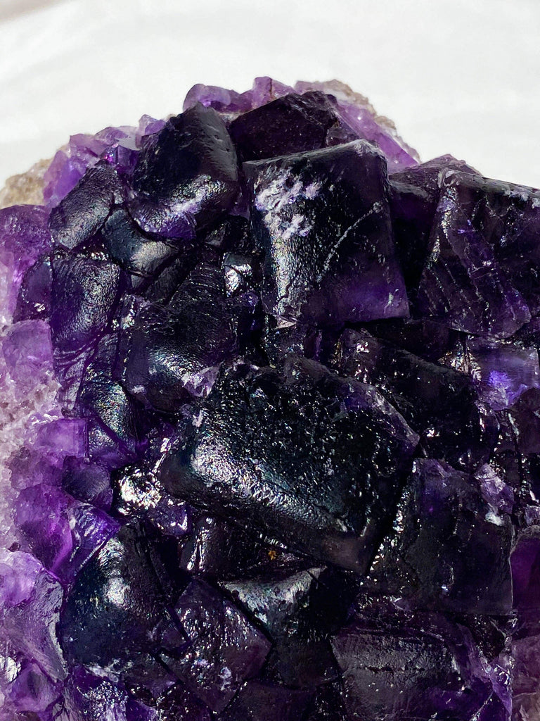 Purple Fluorite Cluster - Unearthed Crystals