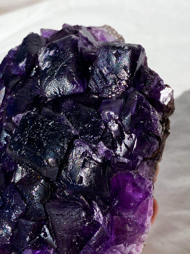 Purple Fluorite Cluster - Unearthed Crystals