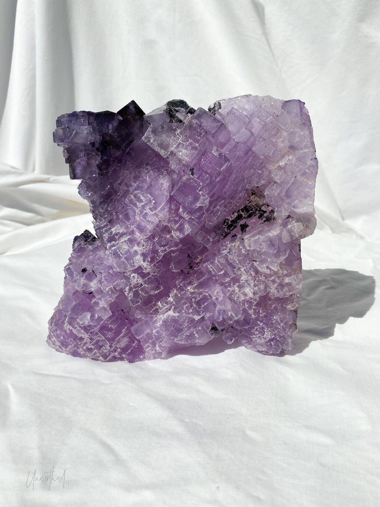 Purple Fluorite Cluster - Unearthed Crystals