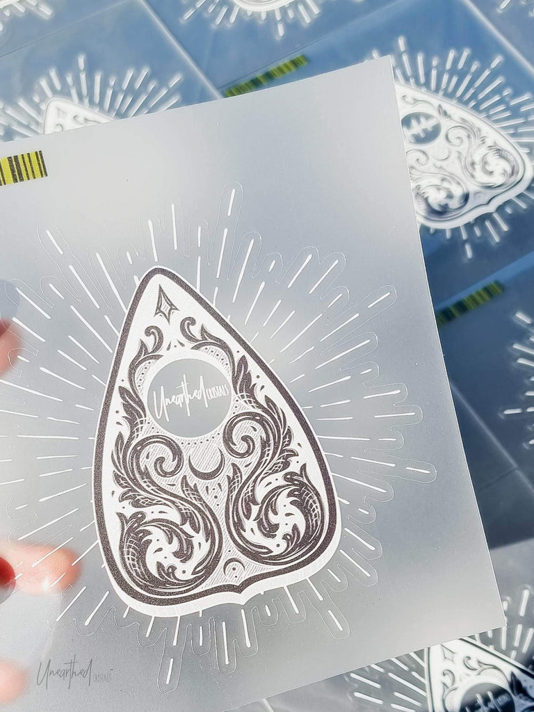 Unearthed Car Sticker | Planchette - Unearthed Crystals