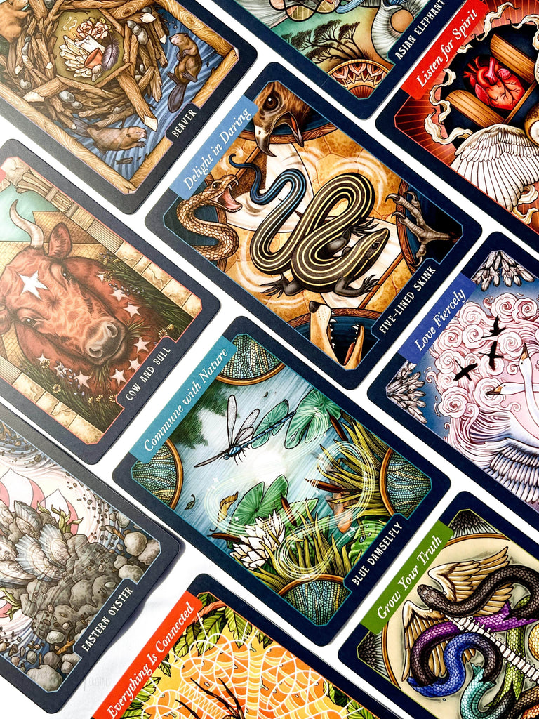 Illustrated Bestiary Oracle Cards - Unearthed Crystals