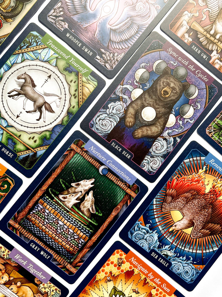 Illustrated Bestiary Oracle Cards - Unearthed Crystals