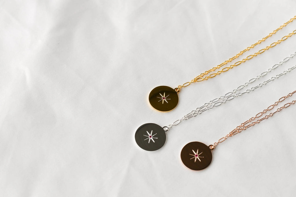 STARBURST Necklace | July | Ruby - Unearthed Crystals