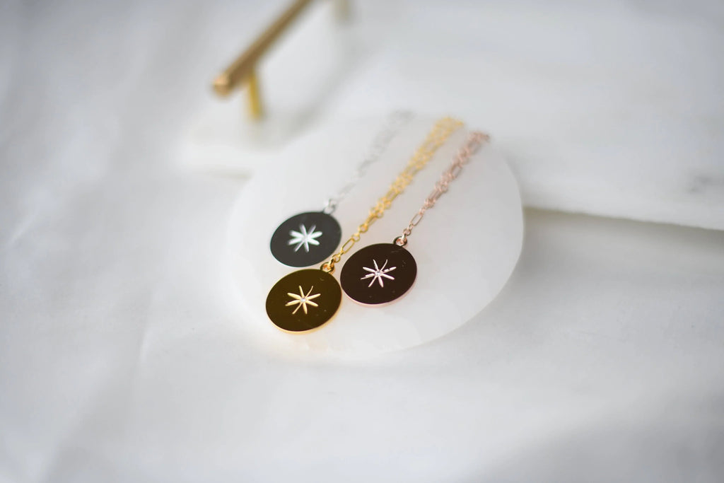 STARBURST Necklace | April | Diamond - Unearthed Crystals