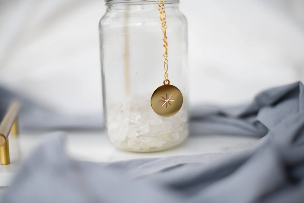 STARBURST Necklace | March | Aquamarine - Unearthed Crystals