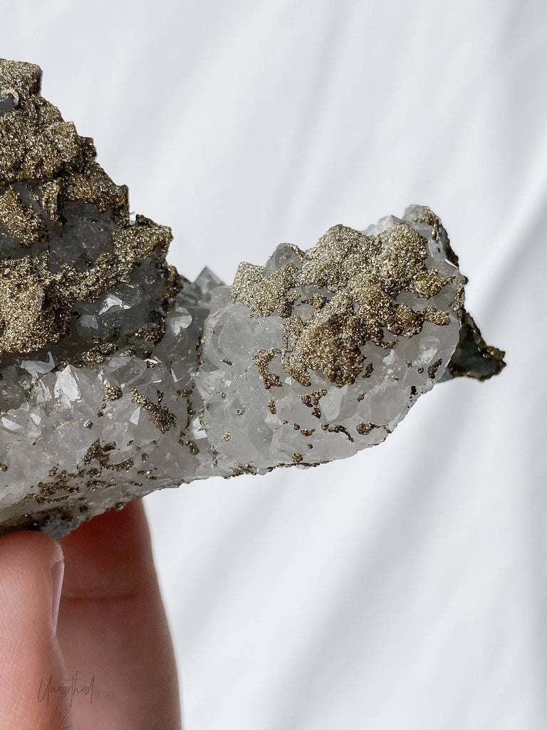 Aragonite, Fluorite + Chalcopyrite Specimen - Unearthed Crystals