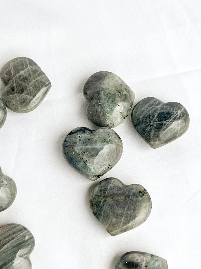 Labradorite Heart | Light | Medium - Unearthed Crystals