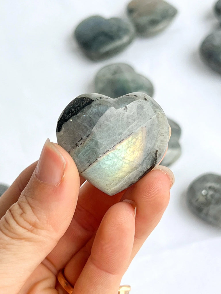 Labradorite Heart | Light | Medium - Unearthed Crystals
