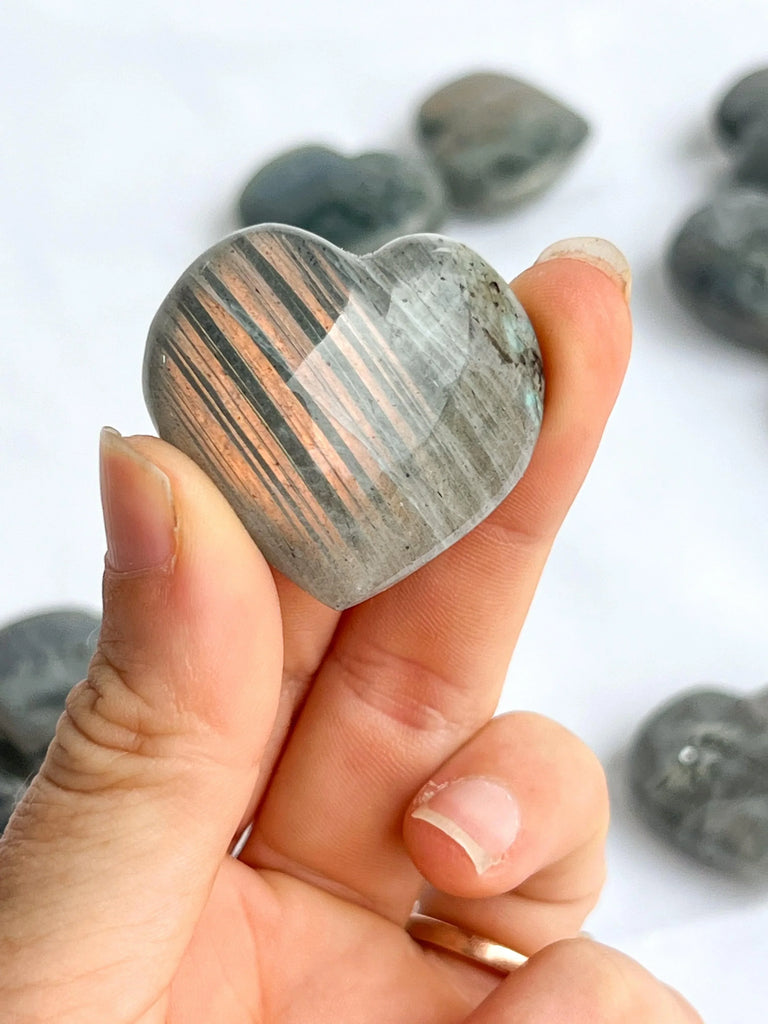 Labradorite Heart | Light | Medium - Unearthed Crystals