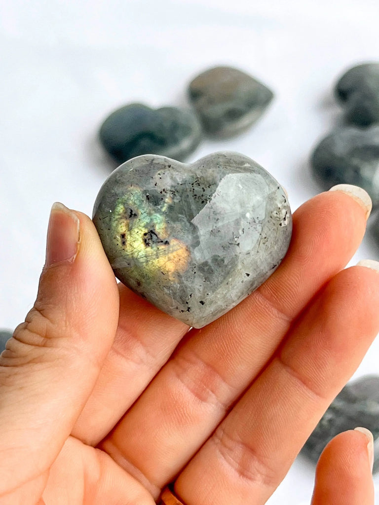 Labradorite Heart | Light | Medium - Unearthed Crystals