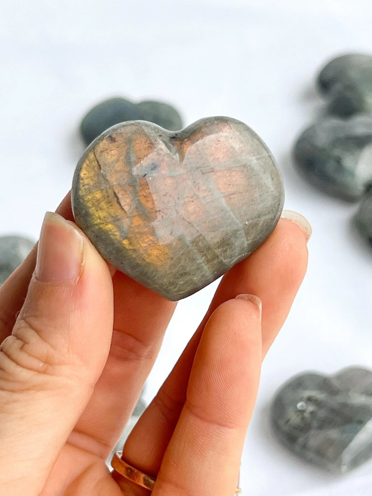 Labradorite Heart | Light | Medium - Unearthed Crystals