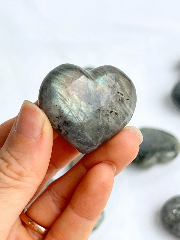 Labradorite Heart | Light | Medium - Unearthed Crystals