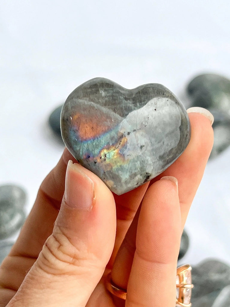 Labradorite Heart | Light | Medium - Unearthed Crystals