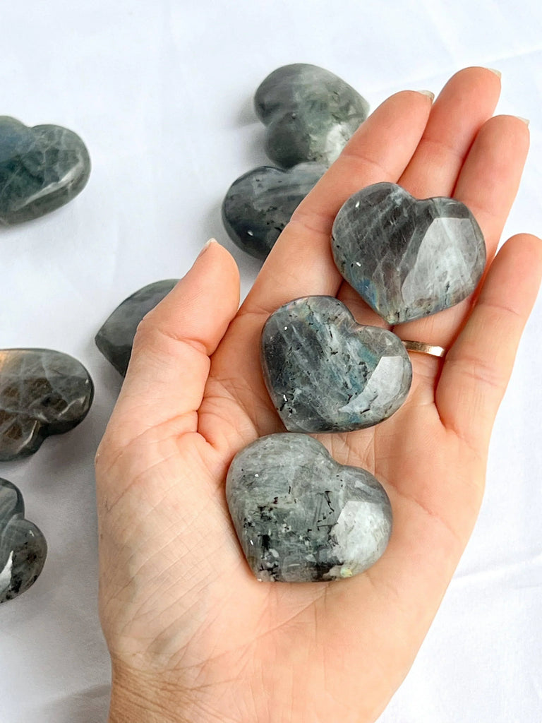 Labradorite Heart | Light | Medium - Unearthed Crystals