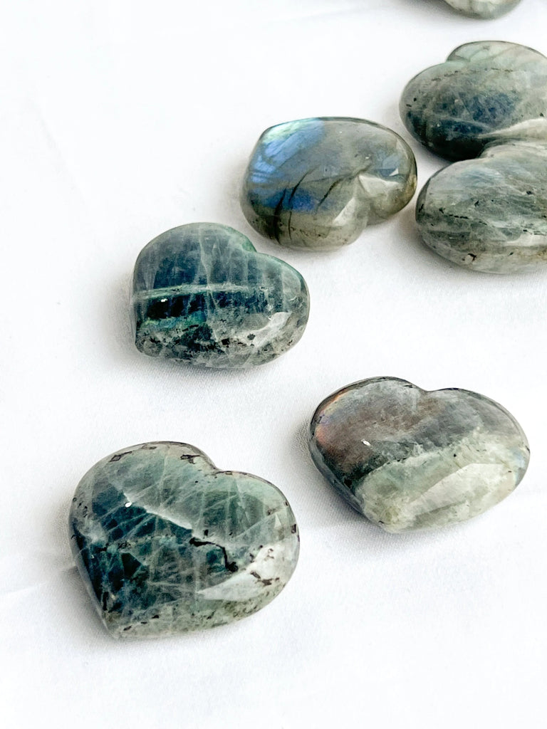 Labradorite Heart | Light | Large - Unearthed Crystals