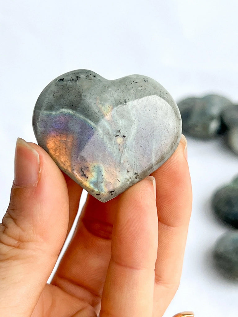 Labradorite Heart | Light | Large - Unearthed Crystals