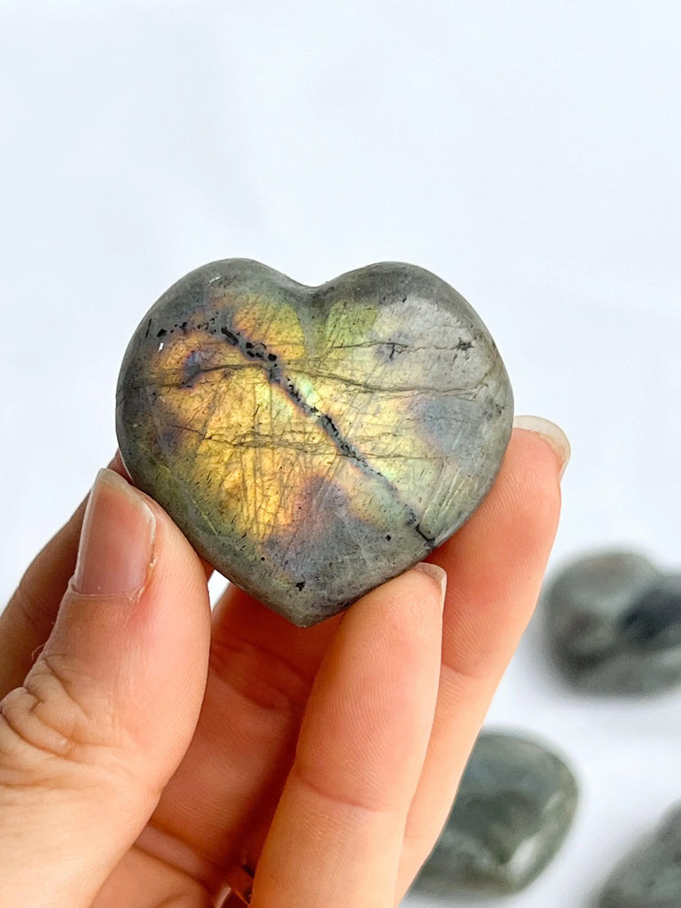 Labradorite Heart | Light | Large - Unearthed Crystals