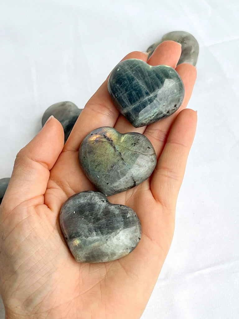 Labradorite Heart | Light | Large - Unearthed Crystals