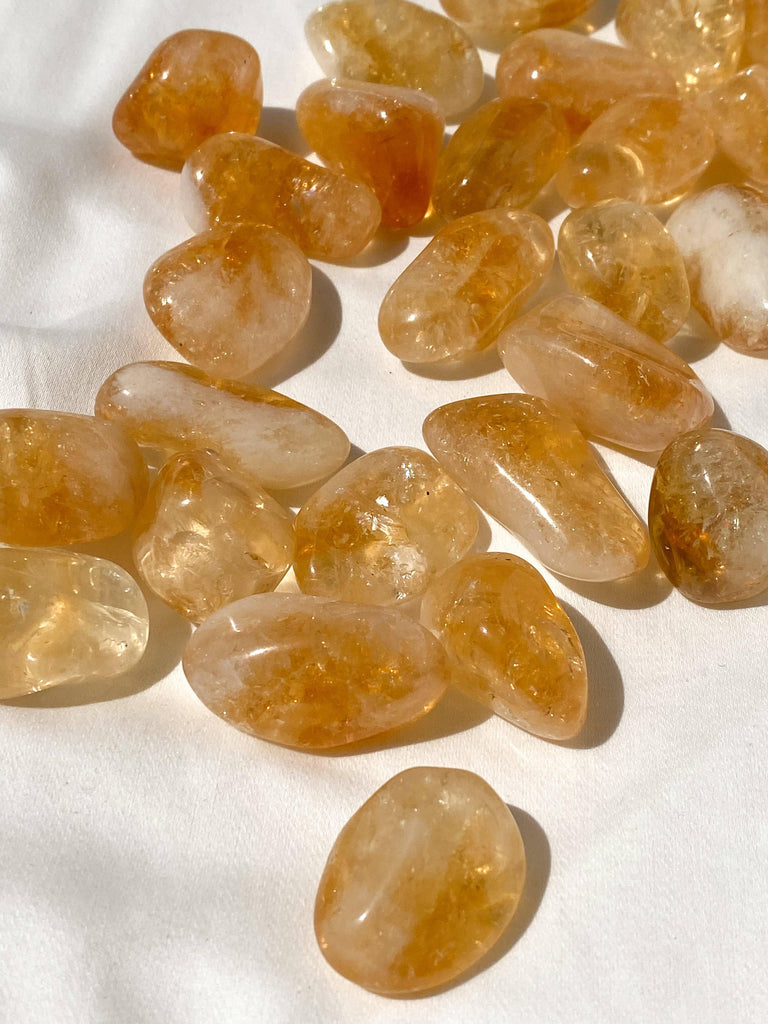 Citrine (Heat Treated) Tumbles | Medium - Unearthed Crystals
