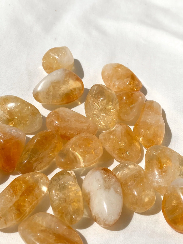Citrine (Heat Treated) Tumbles | Medium - Unearthed Crystals