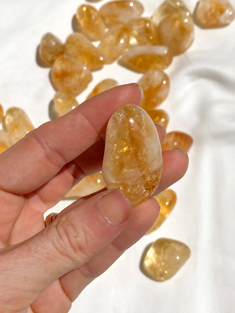 Citrine (Heat Treated) Tumbles | Medium - Unearthed Crystals