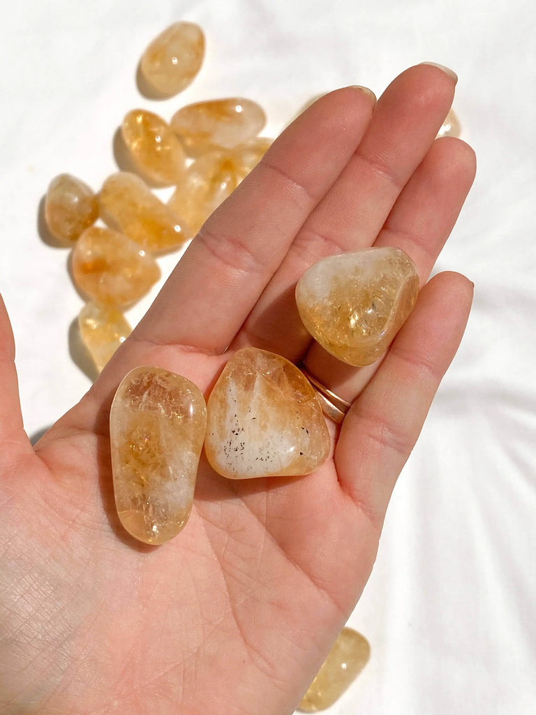 Citrine (Heat Treated) Tumbles | Medium - Unearthed Crystals