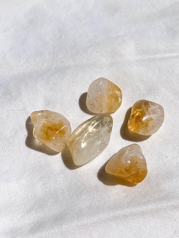 Citrine (Heat Treated) Tumbles | Mini | Pack of 5 - Unearthed Crystals