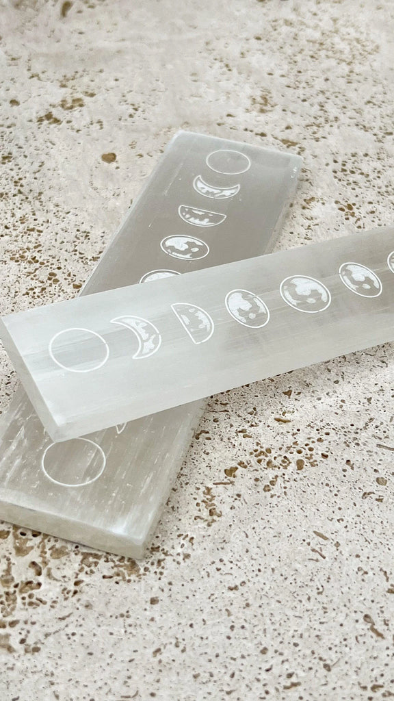 Selenite Polished Charging Rod | Phases of the Moon - Unearthed Crystals