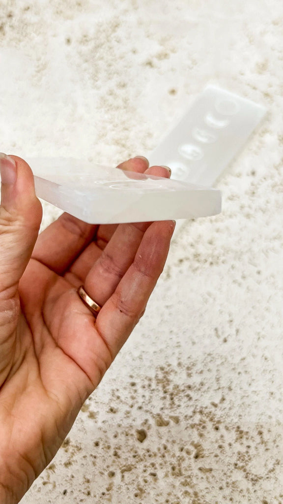 Selenite Polished Charging Rod | Phases of the Moon - Unearthed Crystals