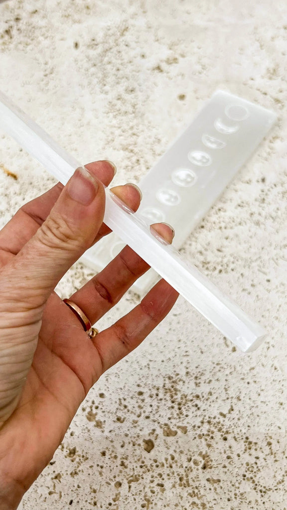 Selenite Polished Charging Rod | Phases of the Moon - Unearthed Crystals