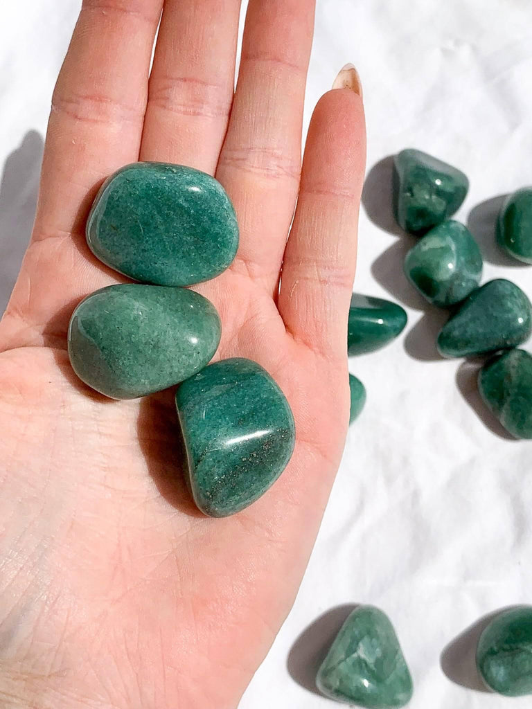 Green Aventurine Tumbles | Medium - Unearthed Crystals