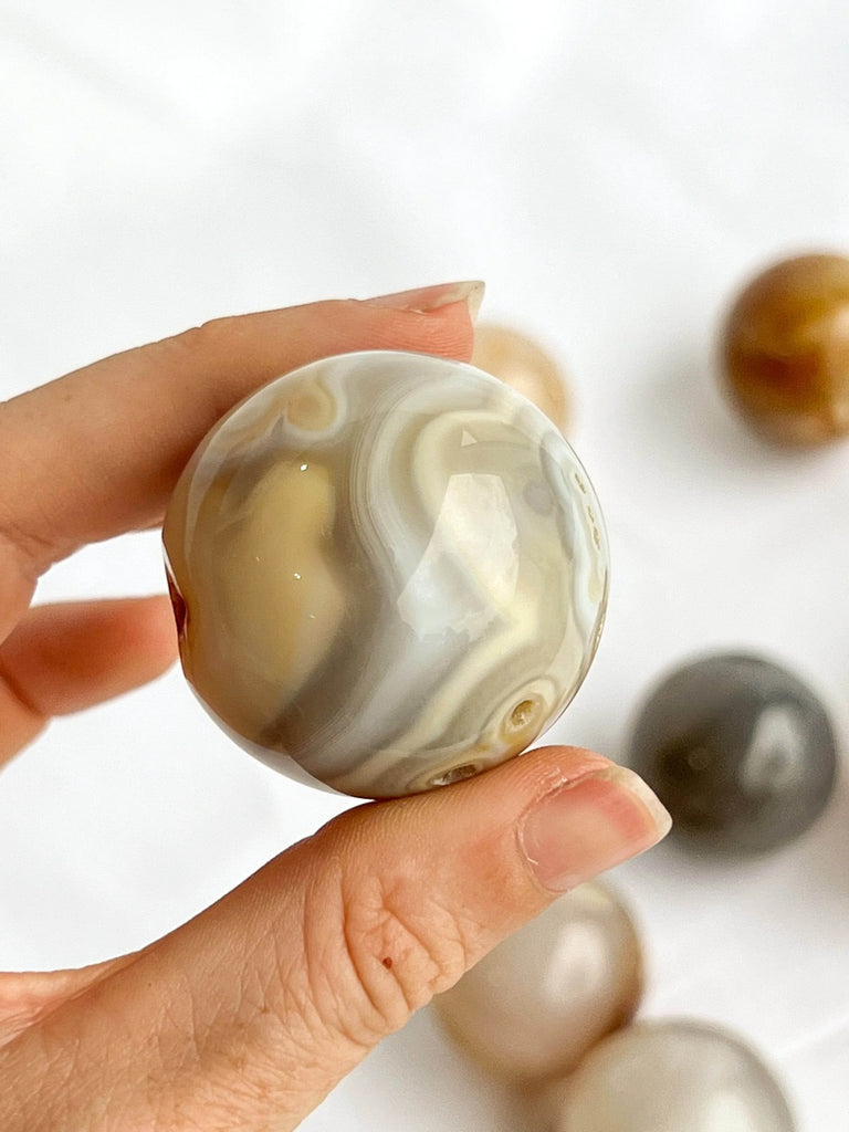 Natural Agate Sphere | Small - Unearthed Crystals