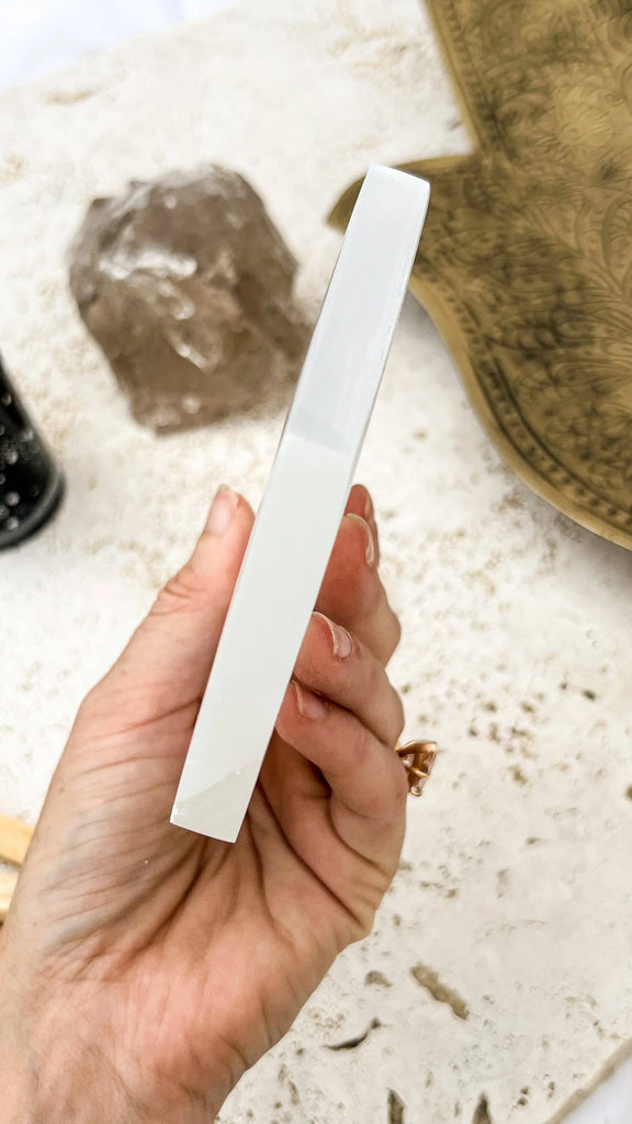 Selenite Hexagon Charging Plate | Magical | Large - Unearthed Crystals