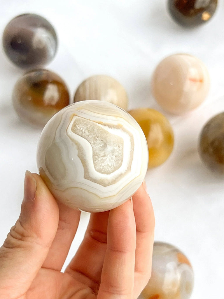 Natural Agate Sphere | Medium - Unearthed Crystals