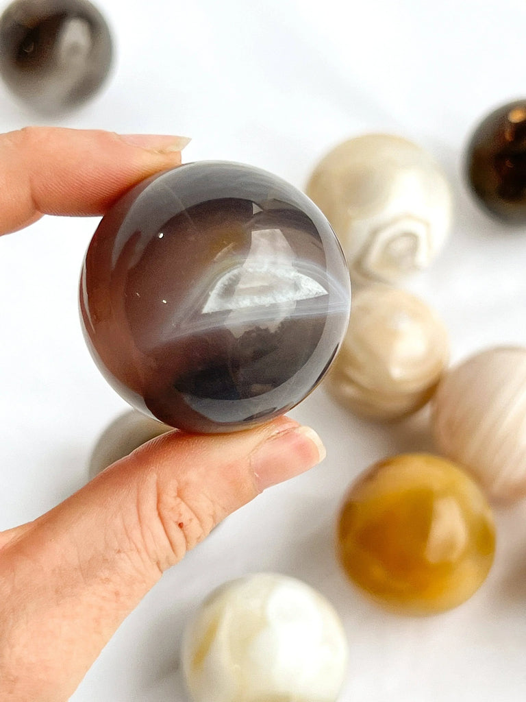 Natural Agate Sphere | Medium - Unearthed Crystals
