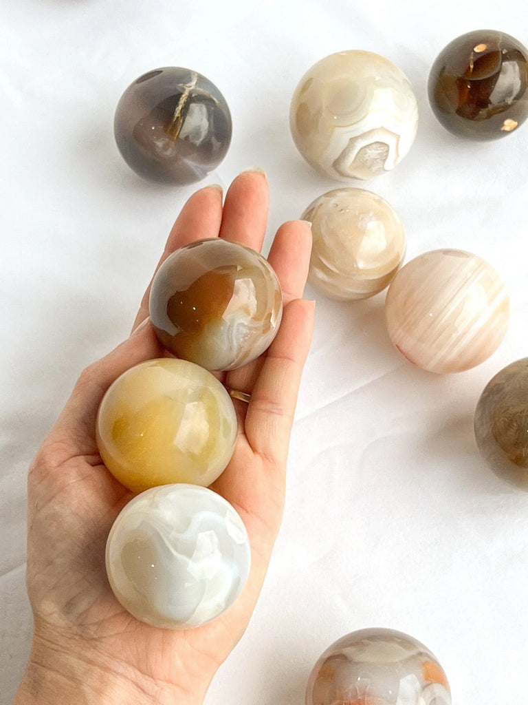 Natural Agate Sphere | Medium - Unearthed Crystals