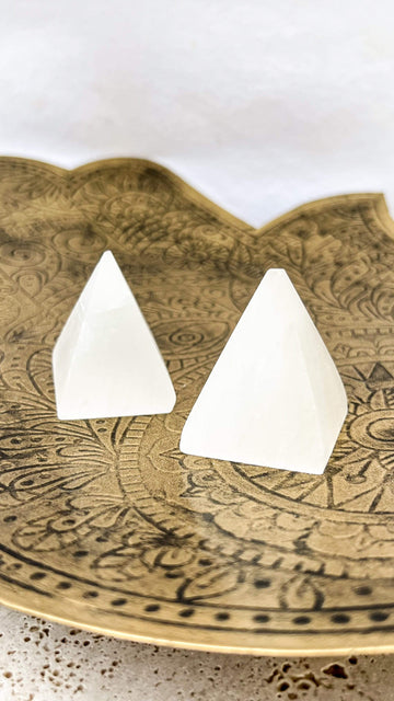 Selenite Pyramid | Small - Unearthed Crystals